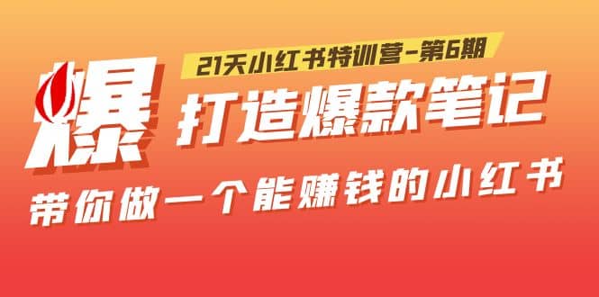 21天小红书特训营-第6期，打造爆款笔记，带你做一个能赚钱的小红书_思维有课