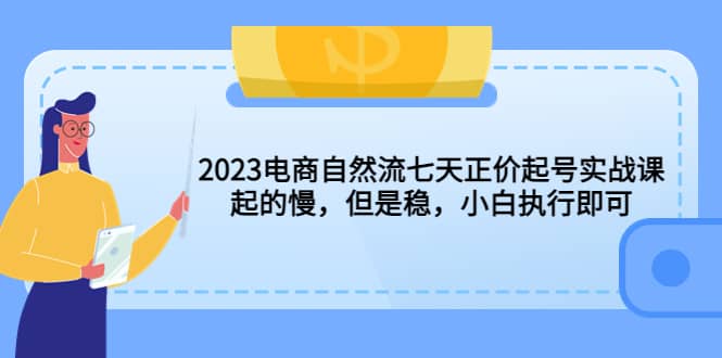 2023电商自然流七天正价起号实战课：起的慢，但是稳，小白执行即可_思维有课