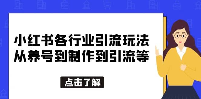 小红书各行业引流玩法，从养号到制作到引流等，一条龙分享给你_思维有课