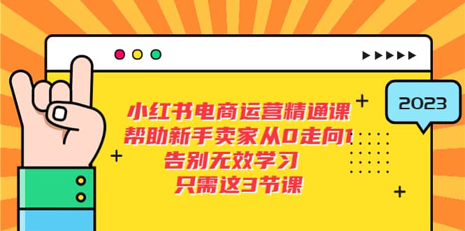 小红书电商·运营精通课，帮助新手卖家从0走向1 告别无效学习（7节视频课）_思维有课