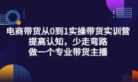 电商带货从0到1实操带货实训营:提高认知,少走弯路,做一个专业带货主播_思维有课