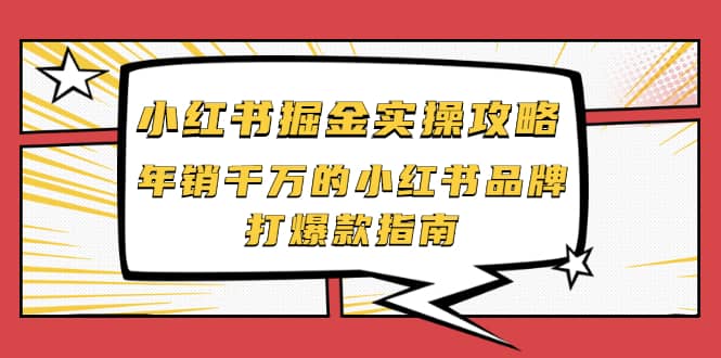 小红书掘金实操攻略，年销千万的小红书品牌打爆款指南_网创工坊