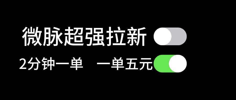 微脉超强拉新， 两分钟1单， 一单利润5块，适合小白_思维有课