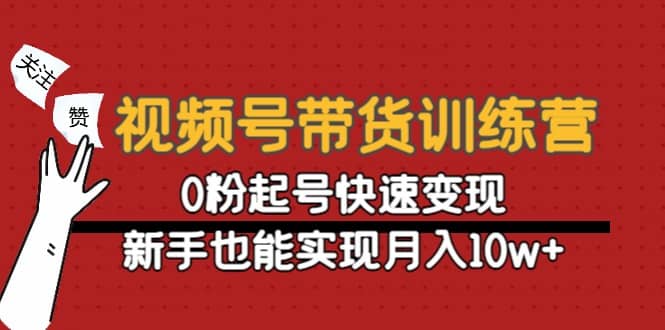 视频号带货训练营：0粉起号快速变现_思维有课