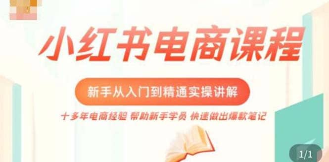 小红书电商新手入门到精通实操课，从入门到精通做爆款笔记，开店运营_思维有课