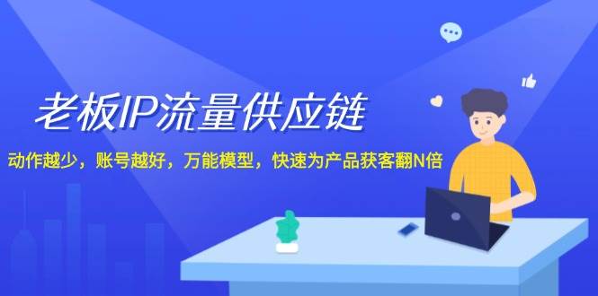 老板 IP流量 供应链，动作越少，账号越好，万能模型，快速为产品获客翻N倍_思维有课