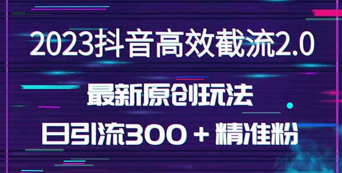 日引300＋创业粉，独家抖音高效截流2.0玩法（价值1280）_思维有课