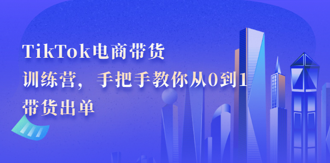 TikTok电商带货训练营，手把手教你从0到1带货出单_思维有课