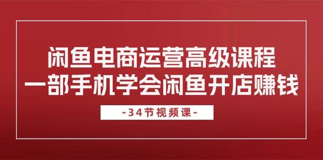 闲鱼电商运营高级课程，一部手机学会闲鱼开店赚钱（34节课）_思维有课