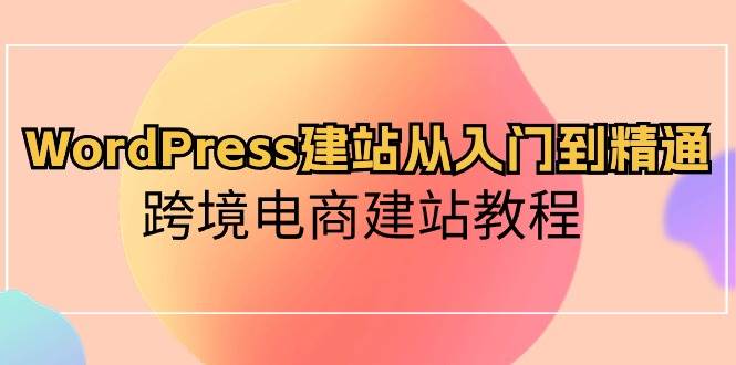 WordPress建站从入门到精通，跨境电商建站教程_思维有课