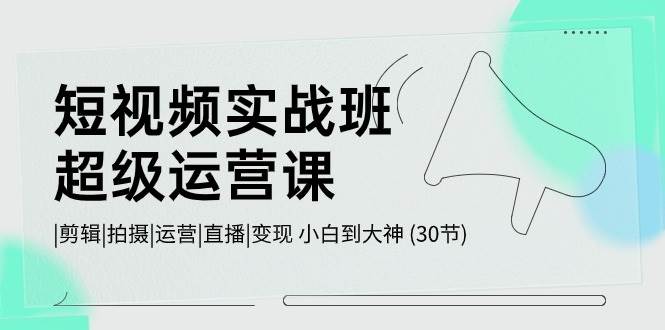 短视频实战班-超级运营课，|剪辑|拍摄|运营|直播|变现 小白到大神 (30节)_思维有课