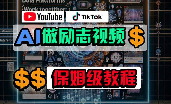 利用AI制作励志视频，在YouTube和TikTok赚钱，小白可做（附工具）_思维有课