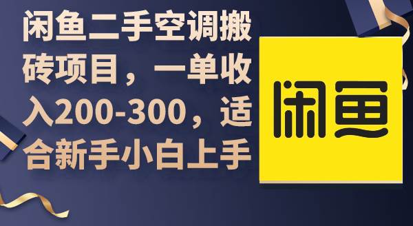 闲鱼二手空调搬砖项目，一单收入200-300，适合新手小白上手_思维有课