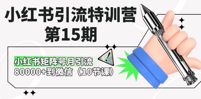 小红书引流特训营-第15期，小红书矩阵号月引流80000+到微信（10节课）_思维有课