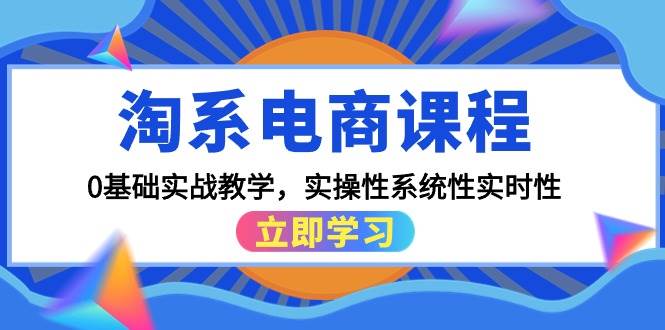 淘系电商课程，0基础实战教学，实操性系统性实时性（15节课）_思维有课