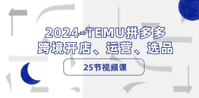 2024-TEMU拼多多·跨境开店、运营、选品（25节视频课）_思维有课