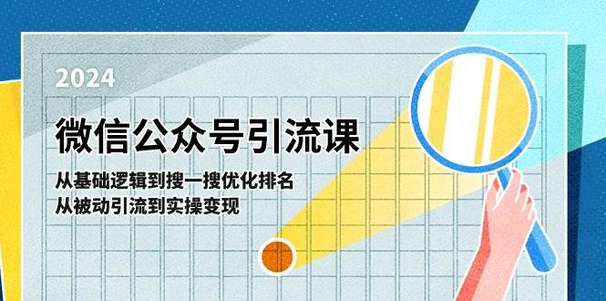 微信公众号实操引流课-从基础逻辑到搜一搜优化排名，从被动引流到实操变现_思维有课