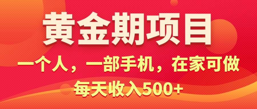 黄金期项目，电商搞钱！一个人，一部手机，在家可做，每天收入500+_思维有课