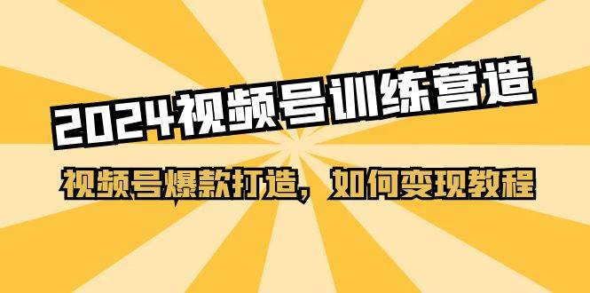 2024视频号训练营，视频号爆款打造，如何变现教程（20节课）_思维有课