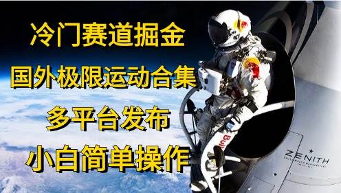 冷门赛道掘金，国外极限运动视频合集，多平台发布，小白简单操作_思维有课