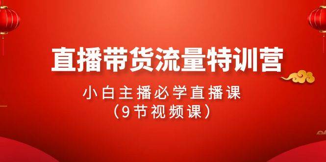 2024直播带货流量特训营，小白主播必学直播课（9节视频课）_思维有课