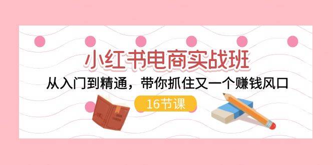 小红书电商实战班，从入门到精通，带你抓住又一个赚钱风口（16节）_思维有课