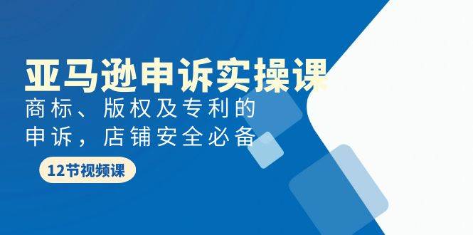 亚马逊-申诉实战课，商标、版权及专利的申诉，店铺安全必备_思维有课