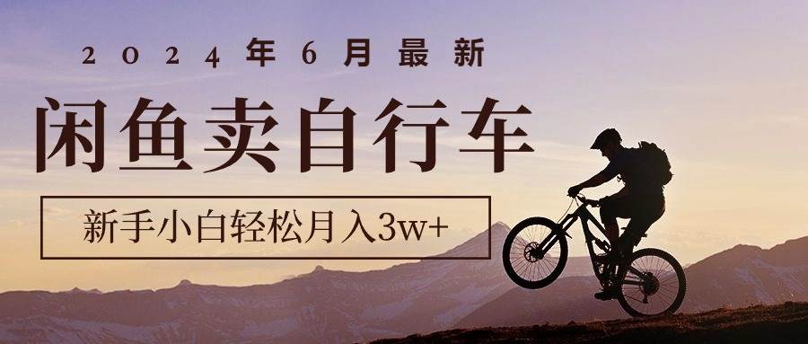 2024年6月最新闲鱼卖自行车，新手小白轻松月入3w+项目_思维有课