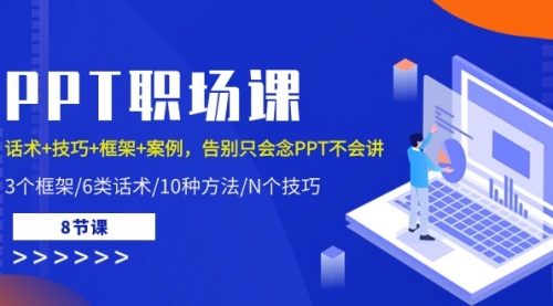 PPT职场课：话术+技巧+框架+案例，告别只会念PPT不会讲（8节课）_思维有课