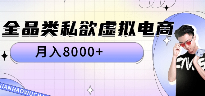 全品类私域虚拟电商，月入8000+_思维有课