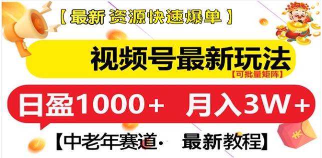 视频号独家玩法，老年养生赛道，无脑搬运爆款视频，日入1000+_网创工坊