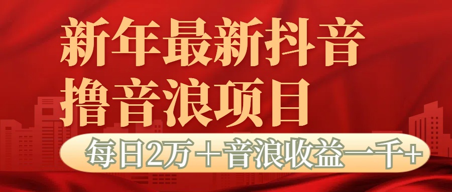 抖音音浪掘金项目每日2万＋音浪高收益1000＋_网创工坊