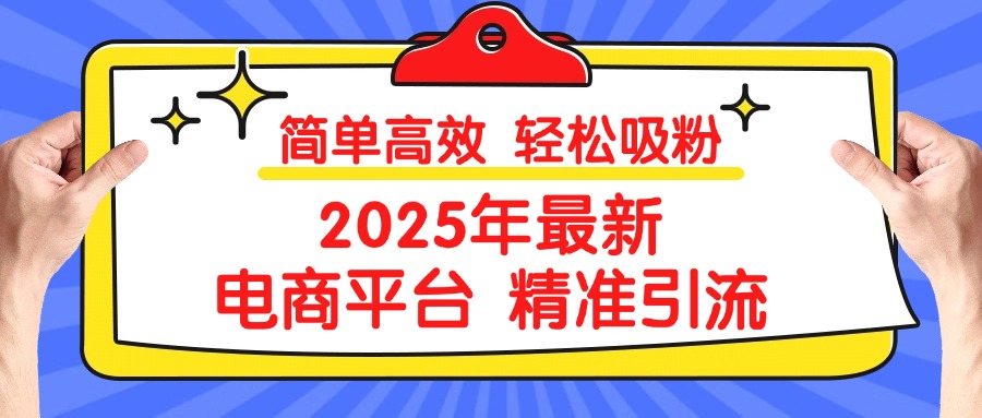 2025年最新电商平台精准引流 简单高效 轻松吸粉_网创工坊