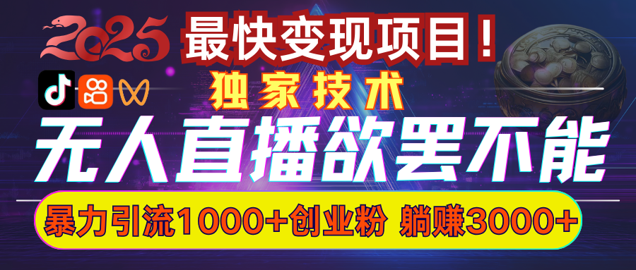 欲罢不能的无人直播引流，超暴力日引流1000+高质量精准创业粉_网创工坊