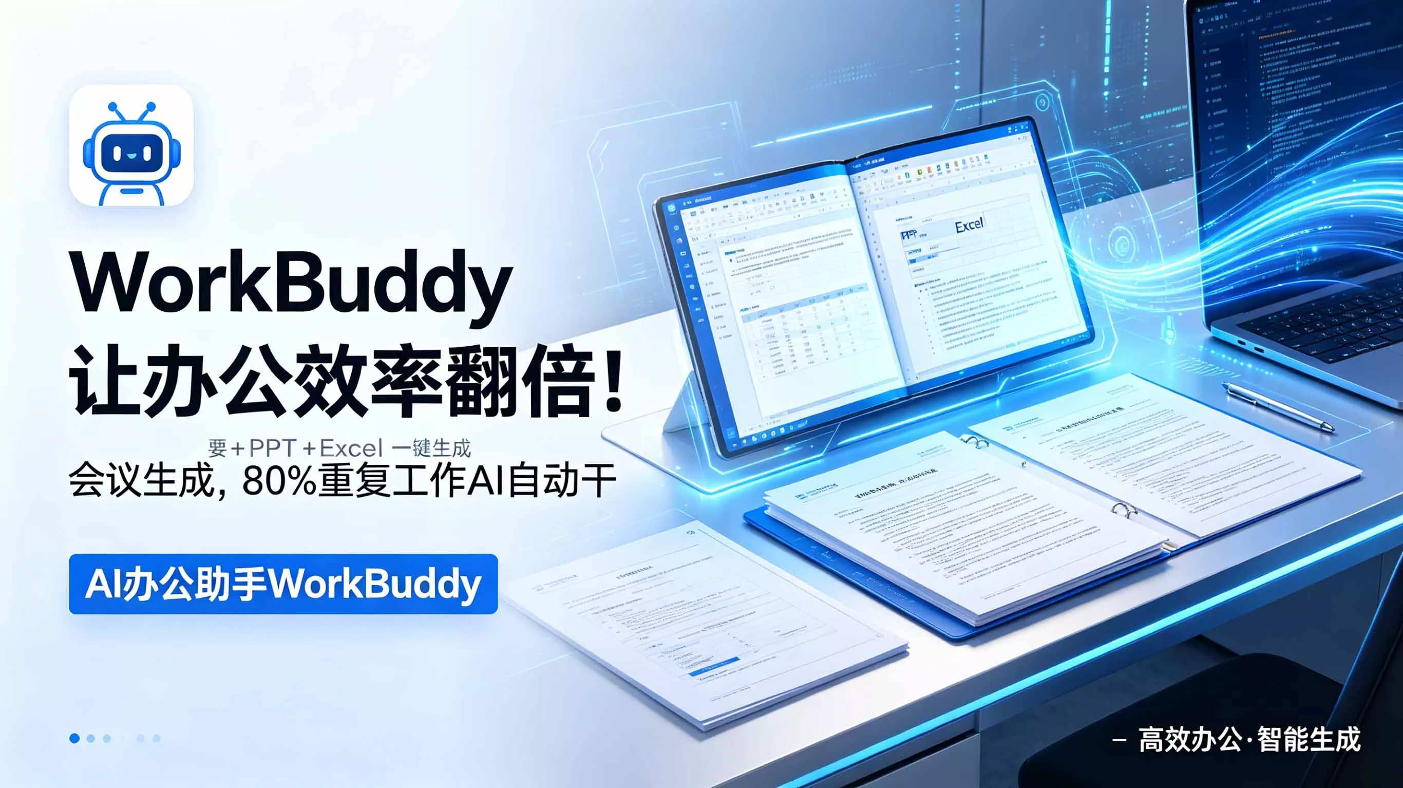 WorkBuddy让办公效率翻倍!会议纪要+PPT+Excel一键生成,80%重复工作AI自动干-知峰社