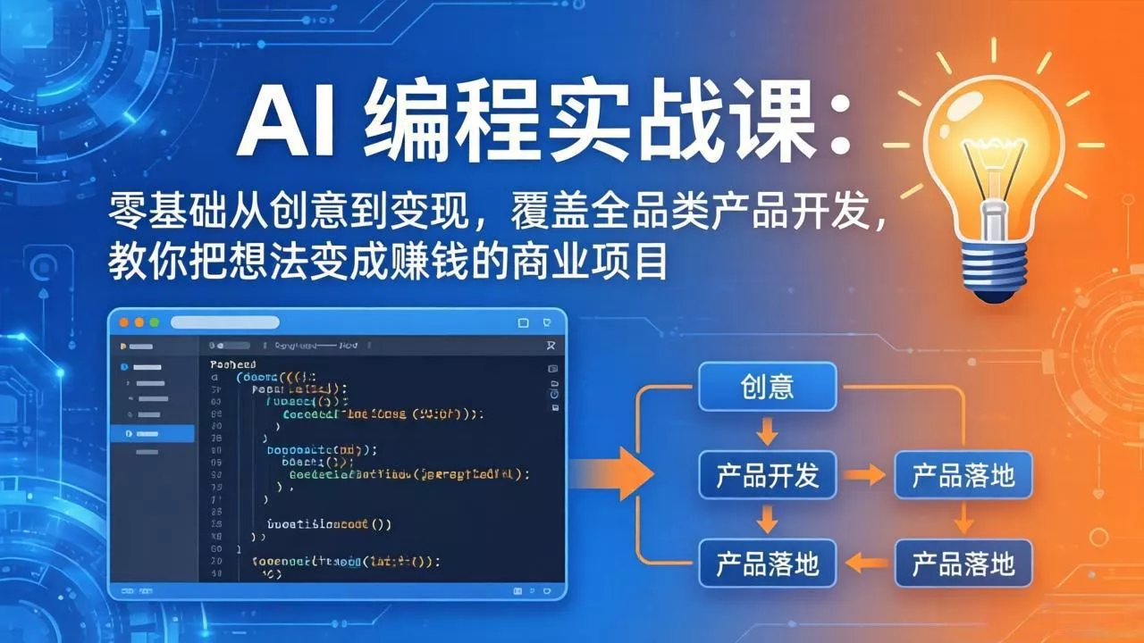 AI编程实战课-第三期-5月19更新:零基础从创意到变现,覆盖全品类产品开发,把想法变成赚钱项目-知峰社