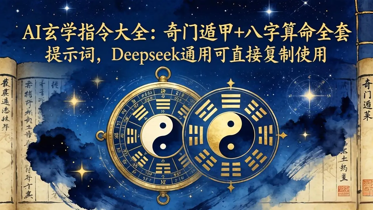 AI玄学指令大全:奇门遁甲+八字算命全套提示词,Deepseek通用可直接复制使用-知峰社