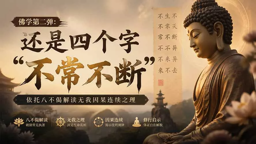付费文章:佛学第二弹:还是四个字“不常不断”依托八不偈解读无我因果连续之理-知峰社