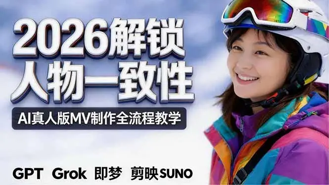 2026独创解锁人物一致性:AI真人版MV制作,不讲空话,不拼概念,全流程实操-知峰社