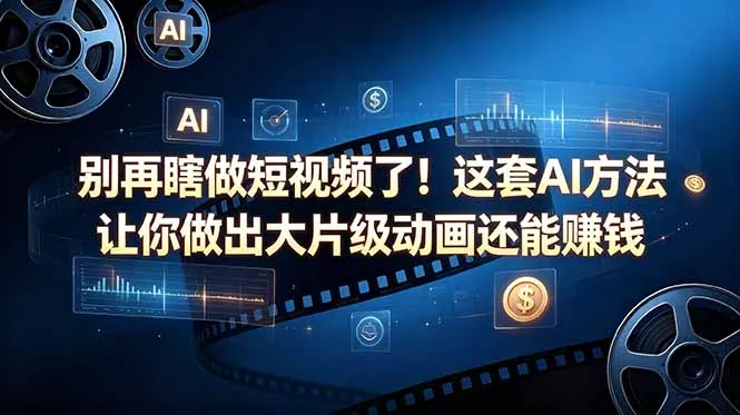 别再瞎做短视频了!这套 AI 方法让你做出大片级动画还能赚钱【原创双语字幕】-知峰社