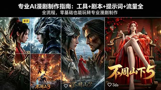 专业AI漫剧制作指南:工具+剧本+提示词+流量全流程,零基础也能玩转专业漫剧制作-知峰社