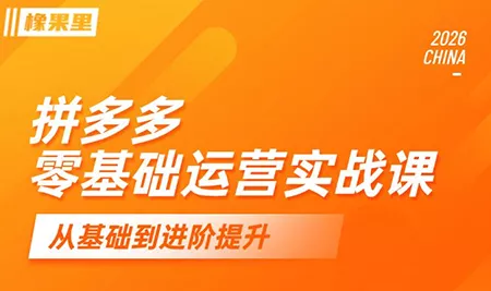 仙道电商·拼多多零基础运营实战课-知峰社