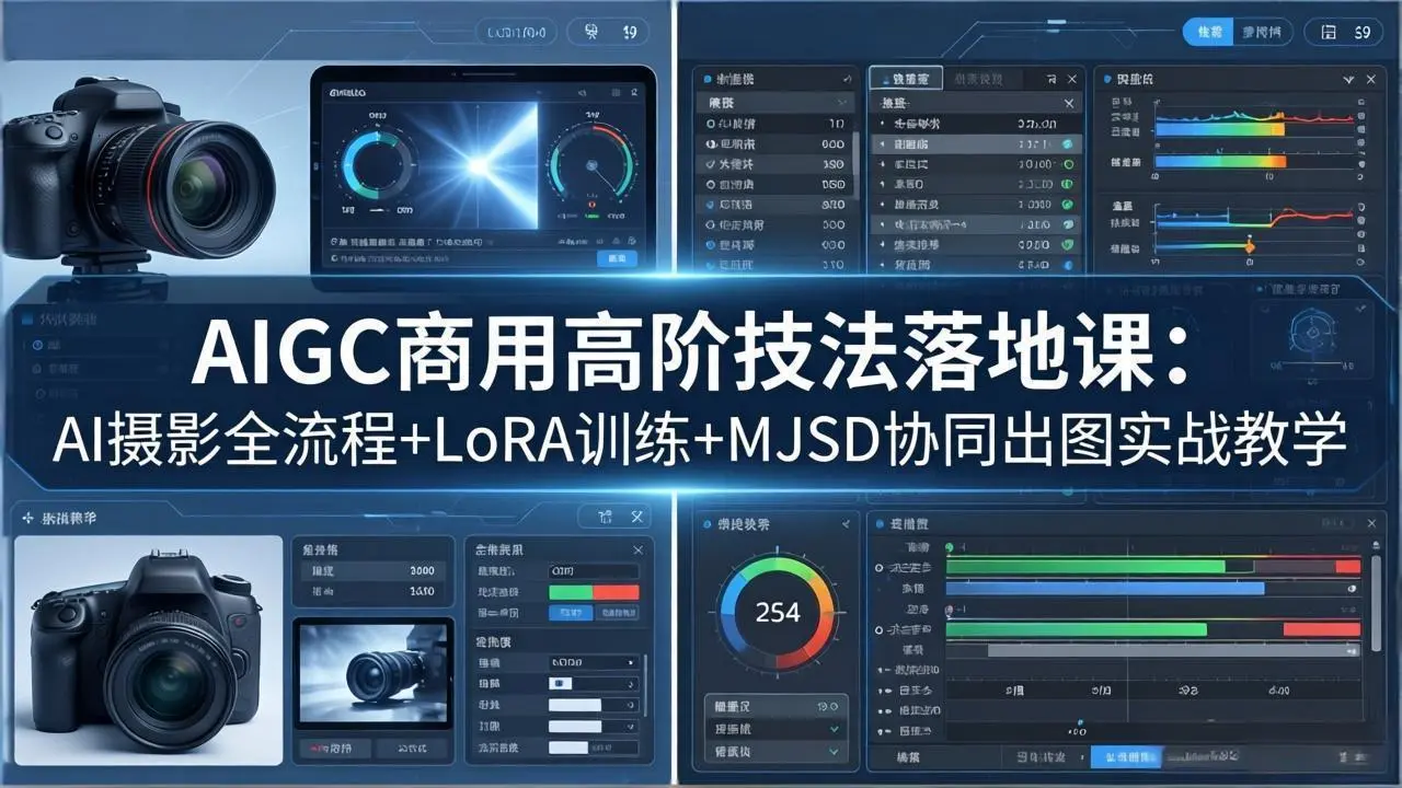 AIGC商用高阶技法落地课:AI摄影全流程+LoRA训练+MJSD协同出图实战教学-知峰社