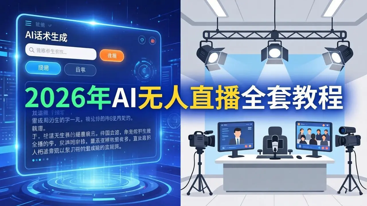 2026年AI无人直播全套教程:OBS安装+软件配置+直播间搭建+话术生成+一键开播实操-知峰社