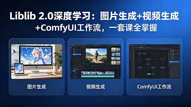 Liblib 2.0深度学习:图片生成+视频生成+ComfyUI工作流,一套课全掌握-知峰社