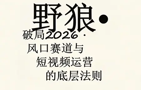 野狼团队·多平台实操运营课(更新4月)-知峰社