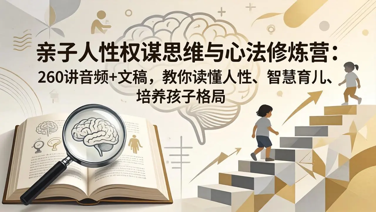亲子人性权谋思维与心法修炼营:260讲音频+文稿,教你读懂人性、智慧育儿、培养孩子格局-知峰社