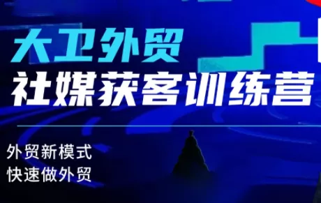 大卫老师·外贸社媒获客独家训练营(更新6月)-知峰社
