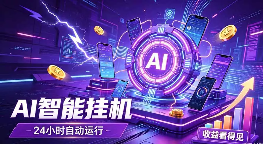 AI智能广告挂机,躺赚新模式 设备托管运行,解放双手持续变现-知峰社