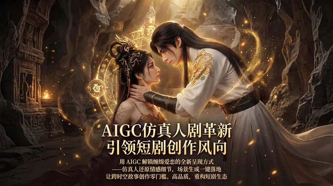 AIGC 仿真人短剧创作革新,解锁仙侠爱恋全新呈现,一键出高质场景,零门槛打造爆款剧集-知峰社